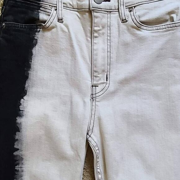 HUDSON x BAJA EAST Holly High-Rise Jeans Black to White BEW4151DBQ Women's 28 - Picture 14 of 15